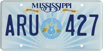 MS license plate ARU427