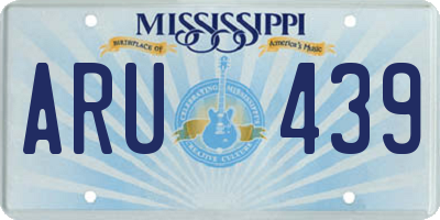 MS license plate ARU439