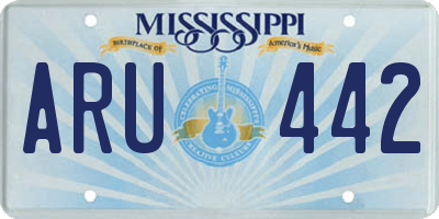 MS license plate ARU442