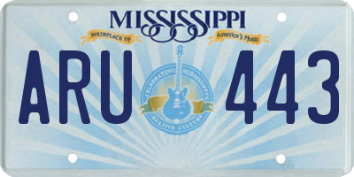 MS license plate ARU443