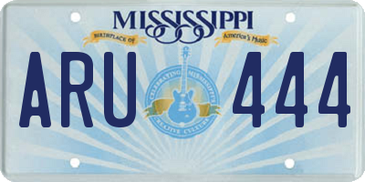 MS license plate ARU444