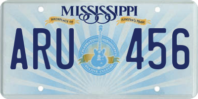 MS license plate ARU456