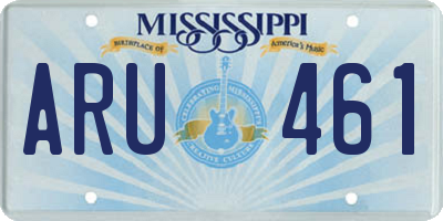 MS license plate ARU461