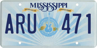 MS license plate ARU471