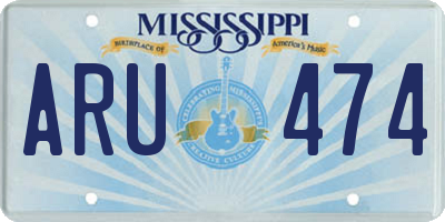 MS license plate ARU474
