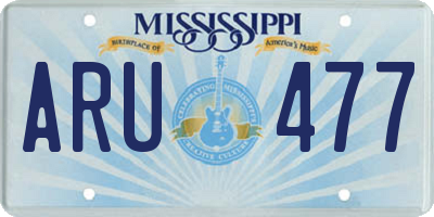 MS license plate ARU477