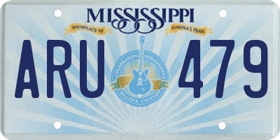 MS license plate ARU479