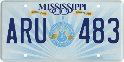 MS license plate ARU483