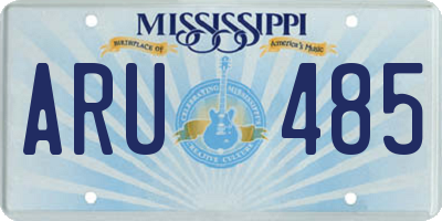 MS license plate ARU485