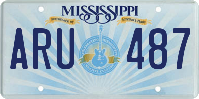 MS license plate ARU487