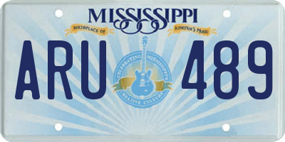 MS license plate ARU489