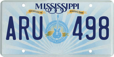 MS license plate ARU498