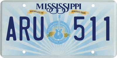 MS license plate ARU511