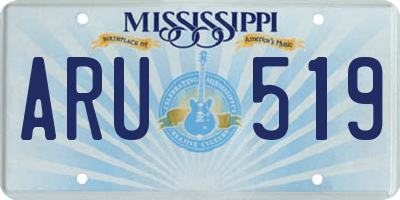 MS license plate ARU519