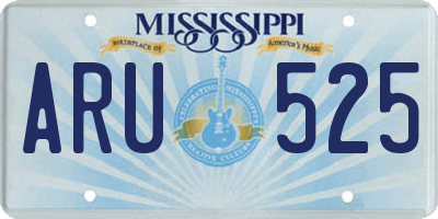 MS license plate ARU525