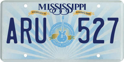 MS license plate ARU527
