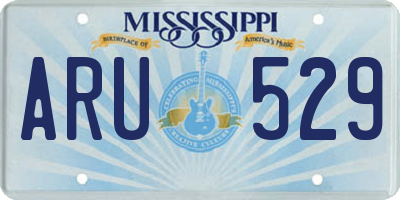 MS license plate ARU529
