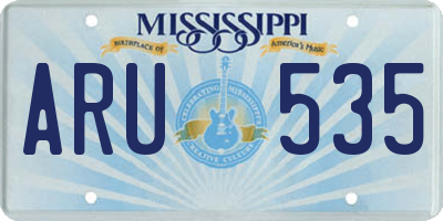 MS license plate ARU535