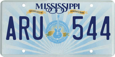 MS license plate ARU544