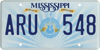 MS license plate ARU548