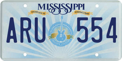 MS license plate ARU554
