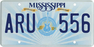 MS license plate ARU556