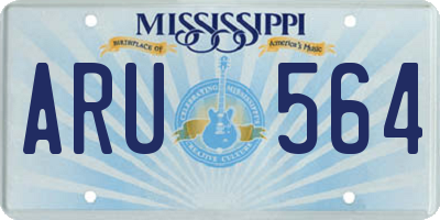 MS license plate ARU564