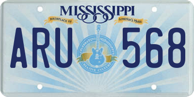 MS license plate ARU568
