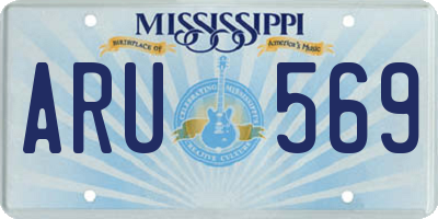 MS license plate ARU569