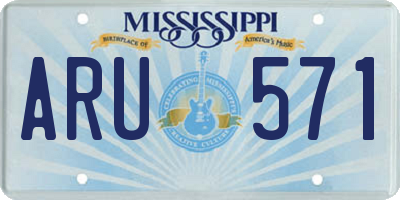 MS license plate ARU571