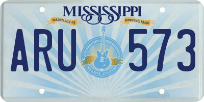 MS license plate ARU573