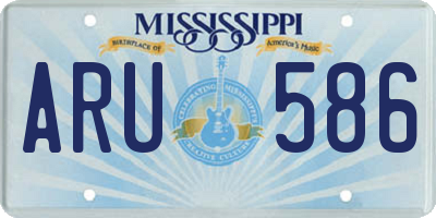 MS license plate ARU586