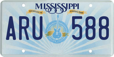 MS license plate ARU588