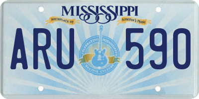 MS license plate ARU590