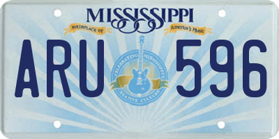 MS license plate ARU596