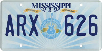 MS license plate ARX626