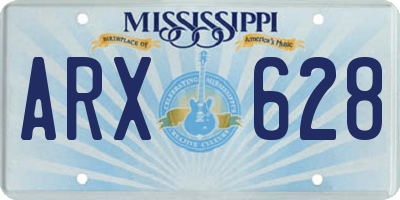 MS license plate ARX628