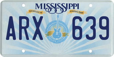 MS license plate ARX639