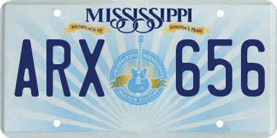 MS license plate ARX656
