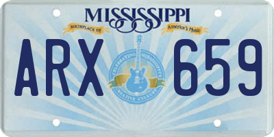 MS license plate ARX659