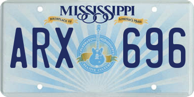 MS license plate ARX696