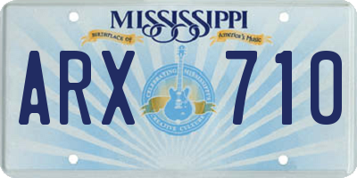 MS license plate ARX710