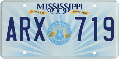 MS license plate ARX719