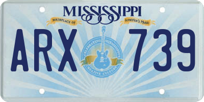 MS license plate ARX739