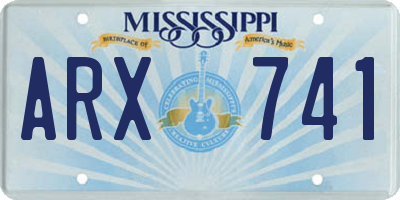 MS license plate ARX741