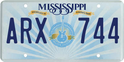 MS license plate ARX744