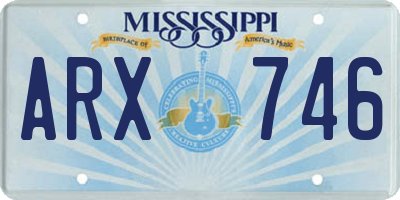 MS license plate ARX746