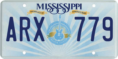 MS license plate ARX779