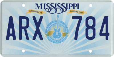 MS license plate ARX784