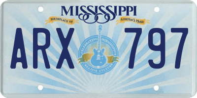 MS license plate ARX797